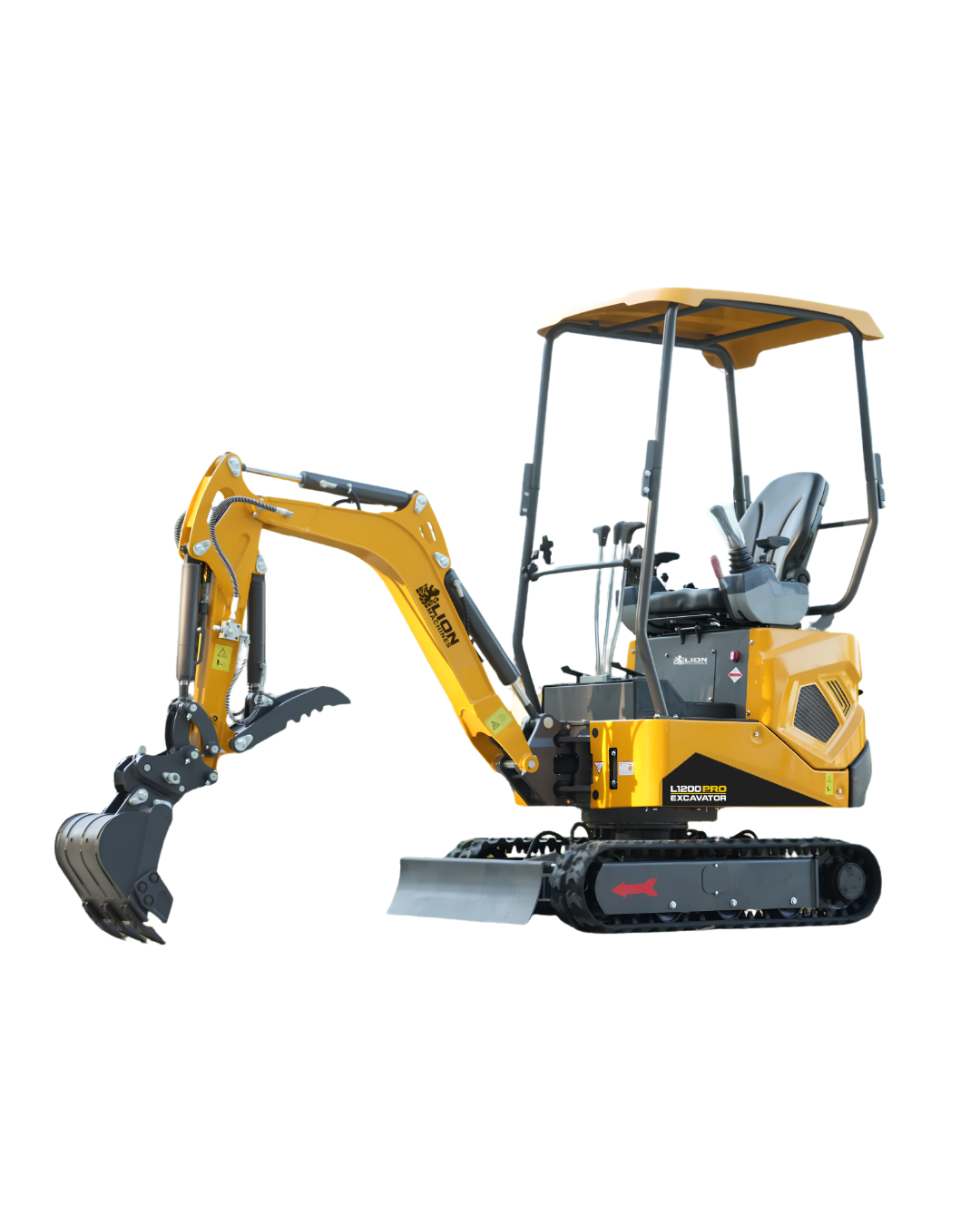Mini-Pelle Lion L1200 PRO | Mini-Excavatrice 1.2T | Pouce/Grappin Hydraulique